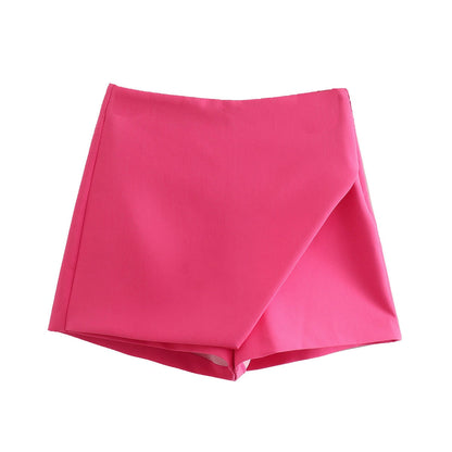 Dames Skort met Wrap Design en Elastische Tailleband