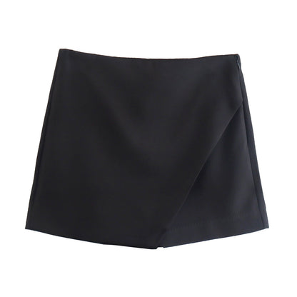 Dames Skort met Wrap Design en Elastische Tailleband
