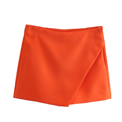 Dames Skort met Wrap Design en Elastische Tailleband