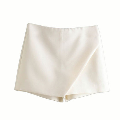 Dames Skort met Wrap Design en Elastische Tailleband