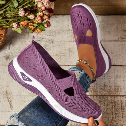 Dames Slip-on Sneakers met Uitneembaar Voetbed en Sleehak ##POS:10##