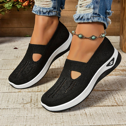 Dames Slip-on Sneakers met Uitneembaar Voetbed en Sleehak