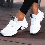 Dames Sneakers met Luchtkussen Zool en Vetersluiting