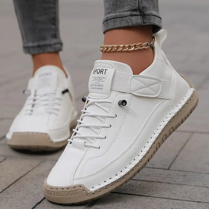 Dames Sneakers met Vetersluiting en Klittenbandsluiting