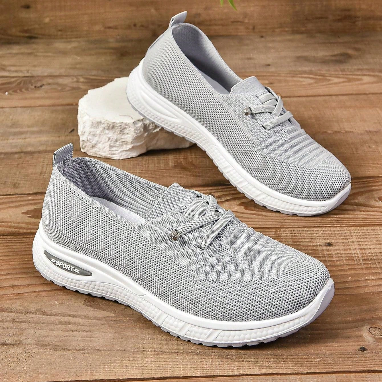 Dames Sneakers met Vetersluiting en Lichtgewicht Zool