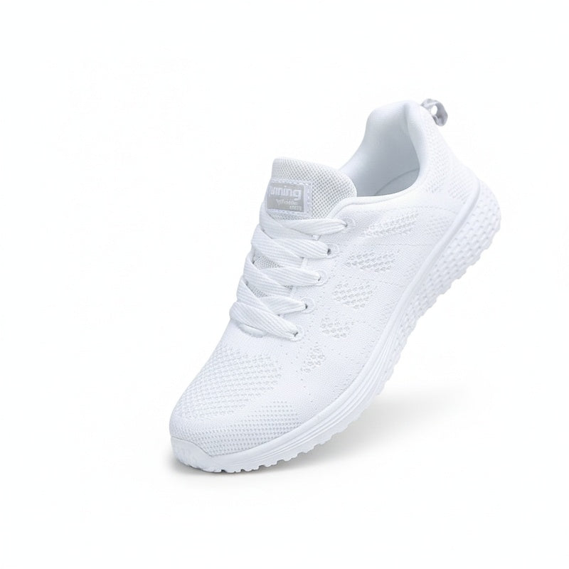 Dames Sneakers met Vetersluiting en Ronde Neus