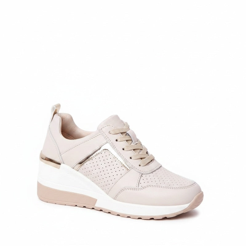Dames Sneakers met Wedge Zool en Vetersluiting