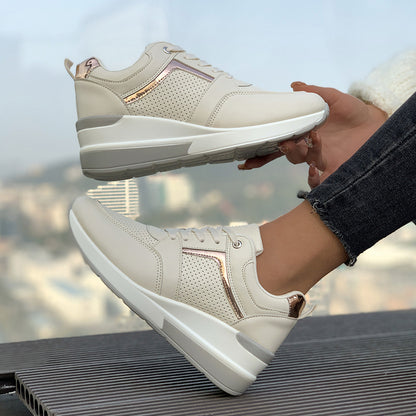 Dames Sneakers met Wedge Zool en Vetersluiting
