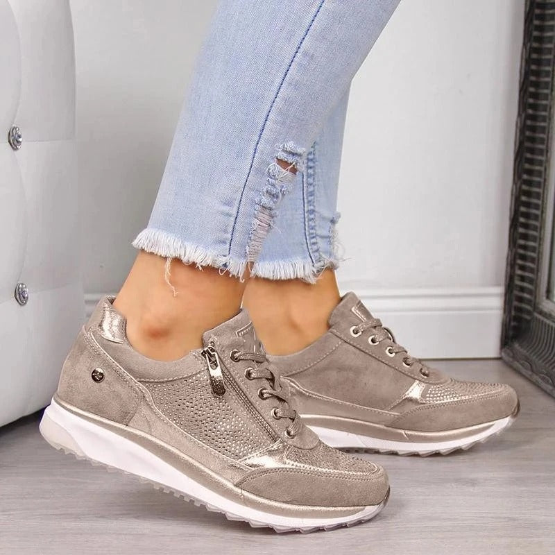 Dames Sneakers met Wigzool, Strass en Zijrits