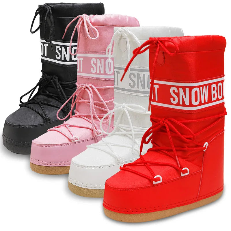 Dames Snowboots met Plateausool en Veters