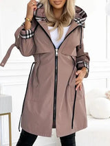Dames Waterdichte Parka met Capuchon en Rits