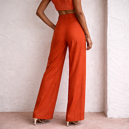 Dames Wijde Broek Hoge Taille met Wijde Pijpen