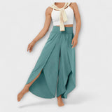 Dames Wijde Broek met Hoge Taille en Zijsplit