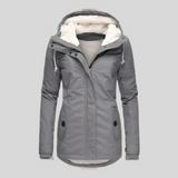 Dames Winterjas met Capuchon en Ritssluiting Gevoerd Getailleerd Model