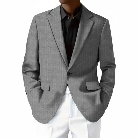 Heren Blazer met Getailleerde Pasvorm en Revers Kraag