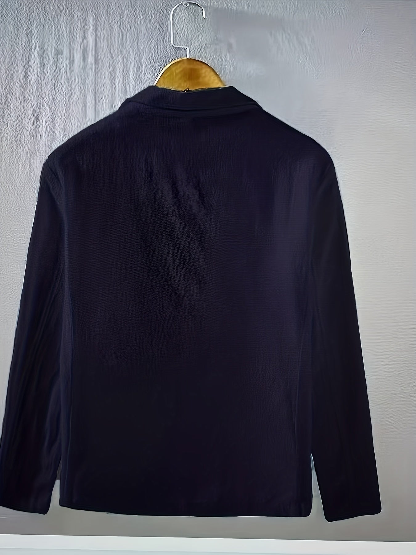 Heren Blazer met Revers en Knoopsluiting Regular Fit