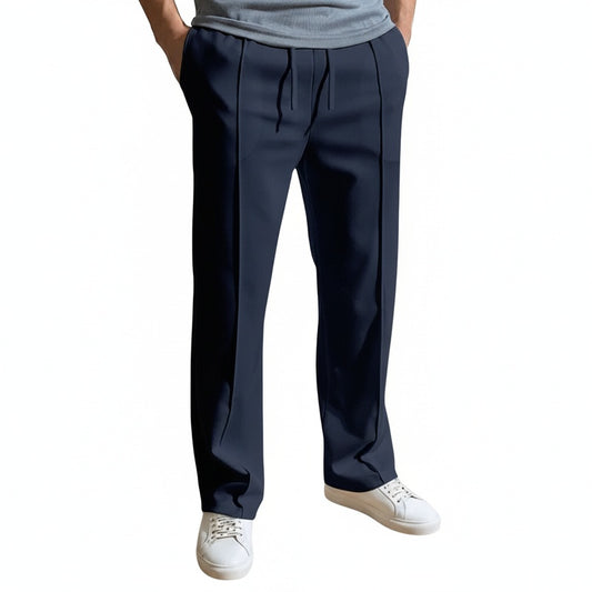 Heren Broek met Elastische Taille en Slank Silhouet