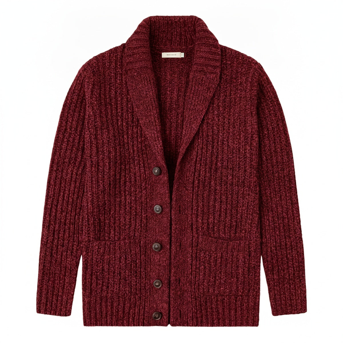 Heren Cardigan met Sjaalkraag en Knoopsluiting