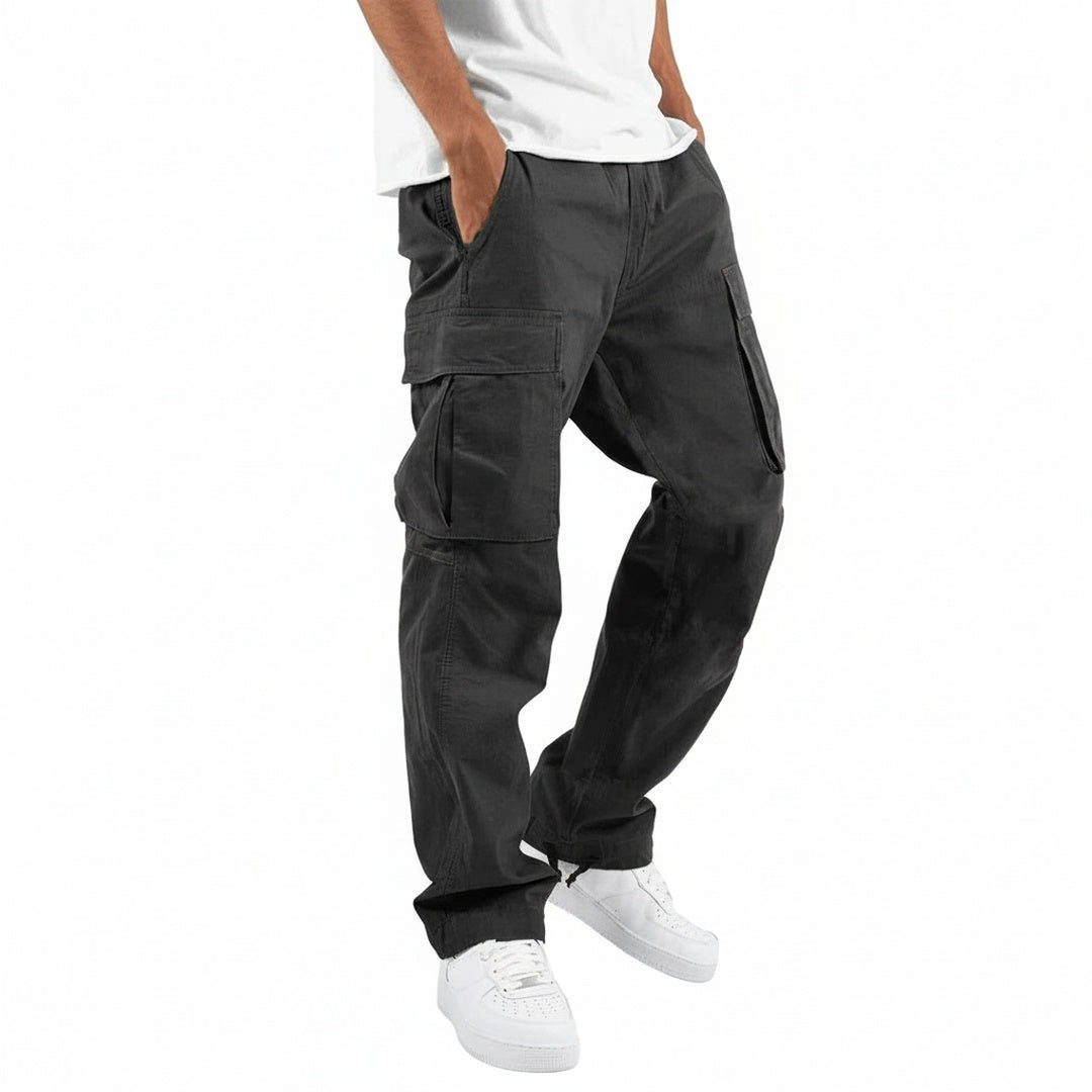 Heren Cargo Pants met Elastische Tailleband en Trekkoord