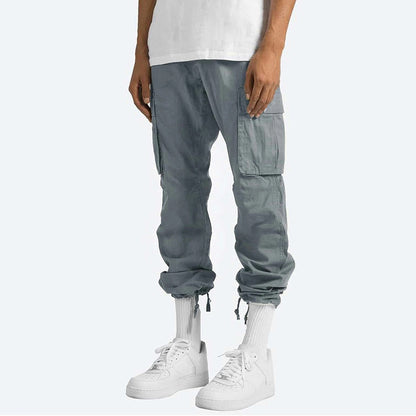 Heren Cargo Pants met Elastische Tailleband en Trekkoord