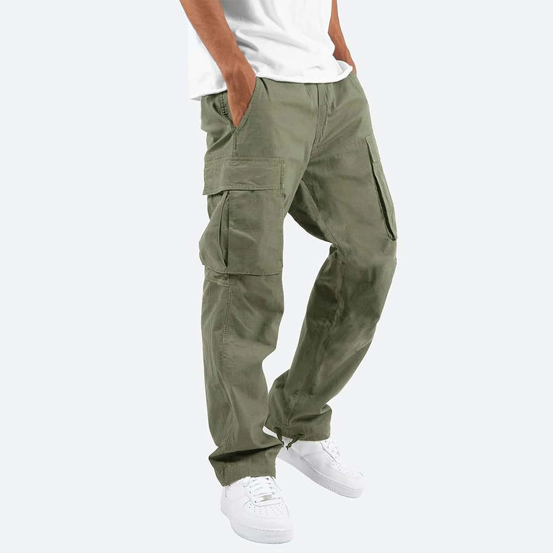 Heren Cargo Pants met Elastische Tailleband en Trekkoord