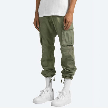 Heren Cargo Pants met Elastische Tailleband en Trekkoord