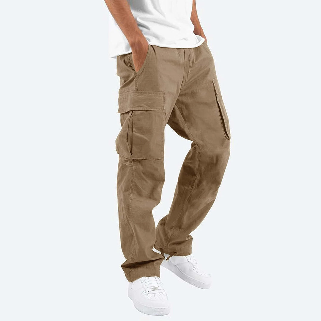 Heren Cargo Pants met Elastische Tailleband en Trekkoord