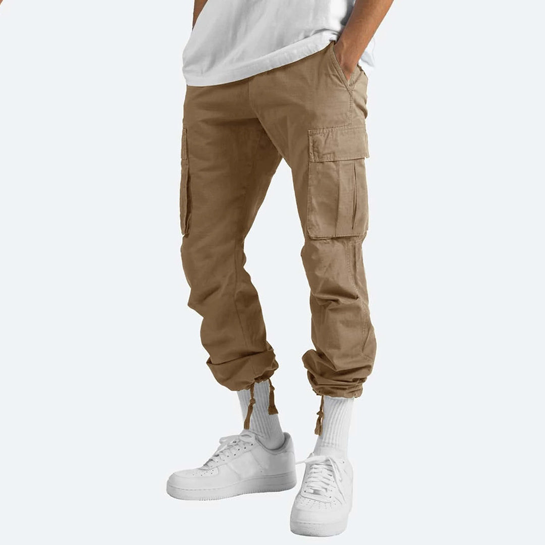Heren Cargo Pants met Elastische Tailleband en Trekkoord