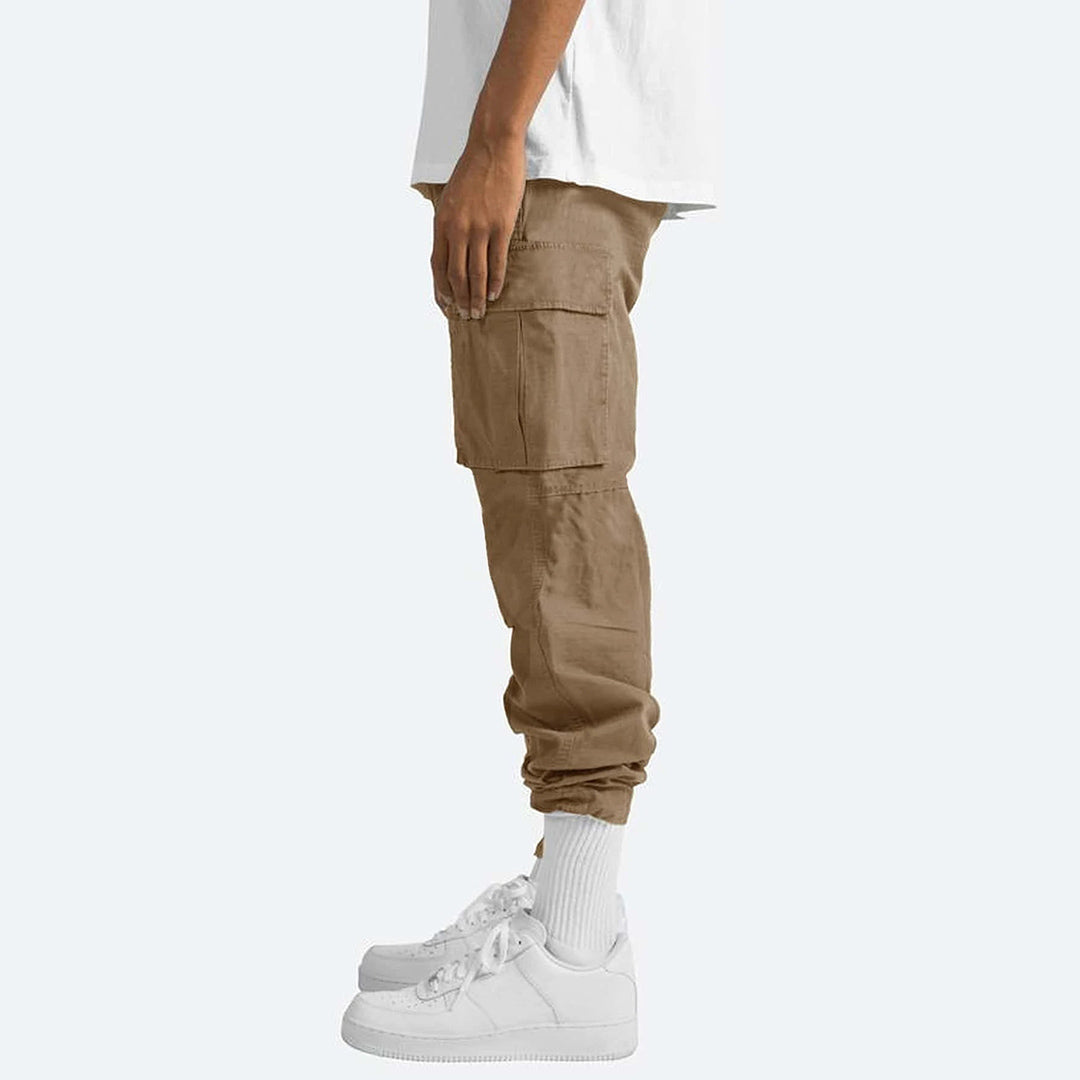 Heren Cargo Pants met Elastische Tailleband en Trekkoord