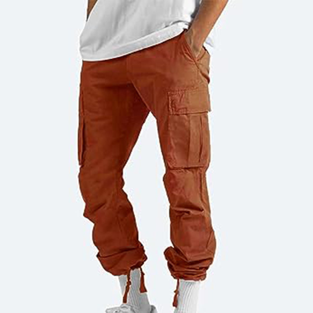 Heren Cargo Pants met Elastische Tailleband en Trekkoord