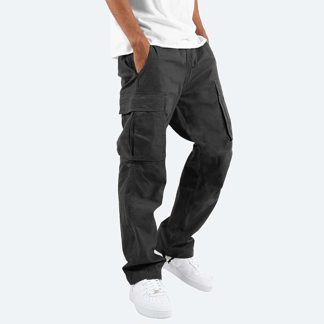 Heren Cargo Pants met Elastische Tailleband en Trekkoord