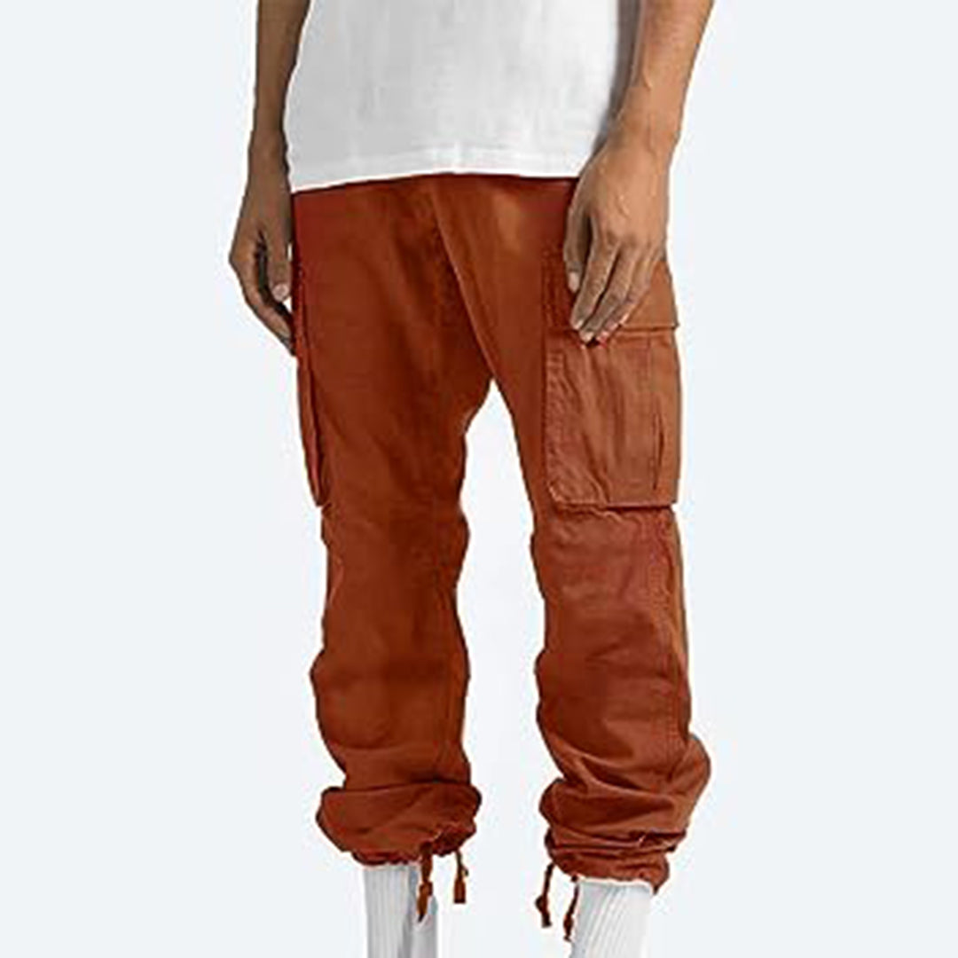 Heren Cargo Pants met Elastische Tailleband en Trekkoord