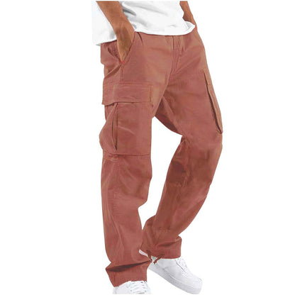 Heren Cargo Pants met Elastische Tailleband en Trekkoord