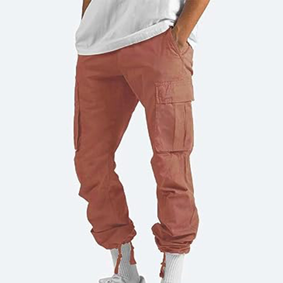 Heren Cargo Pants met Elastische Tailleband en Trekkoord