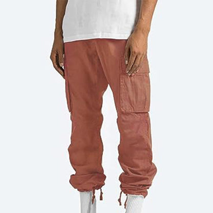 Heren Cargo Pants met Elastische Tailleband en Trekkoord