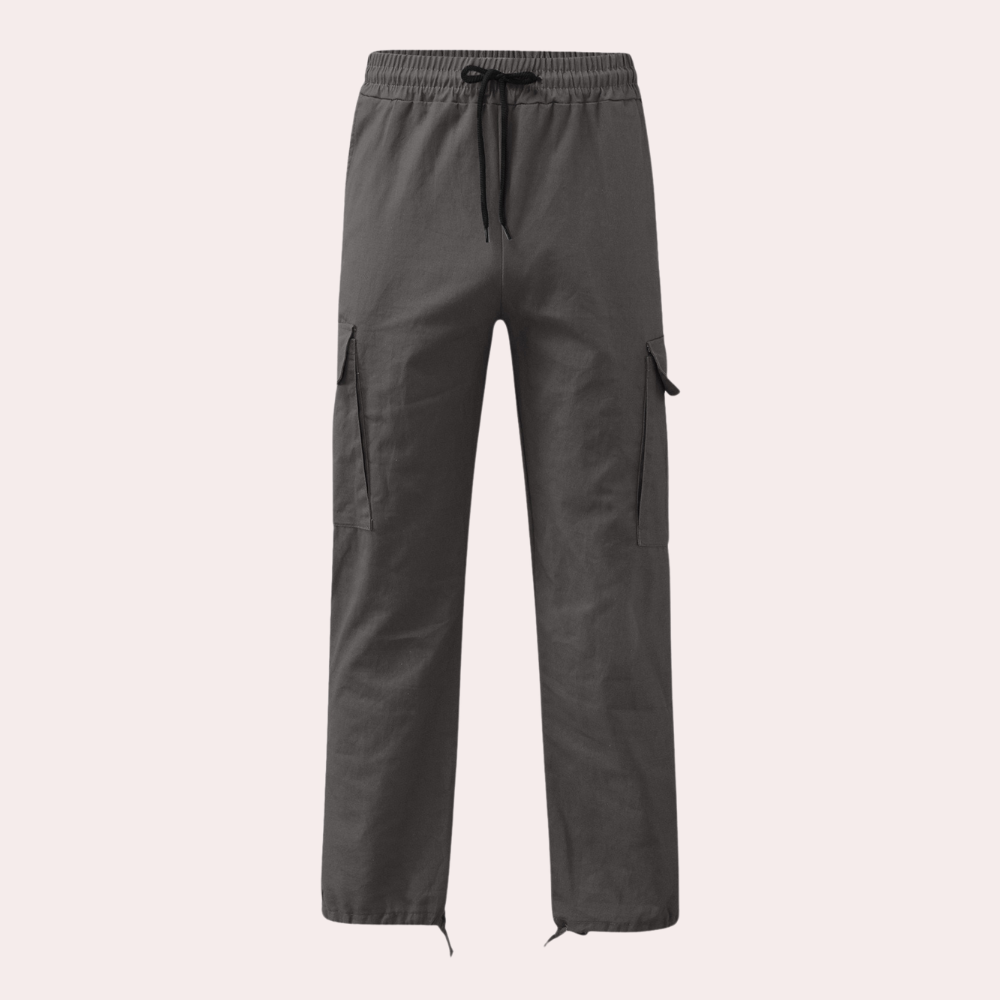 Heren Cargo Pants met Elastische Tailleband en Trekkoord