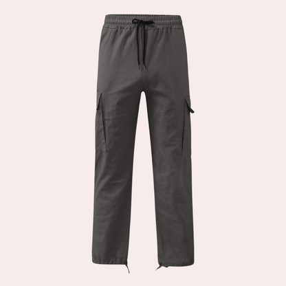 Heren Cargo Pants met Elastische Tailleband en Trekkoord