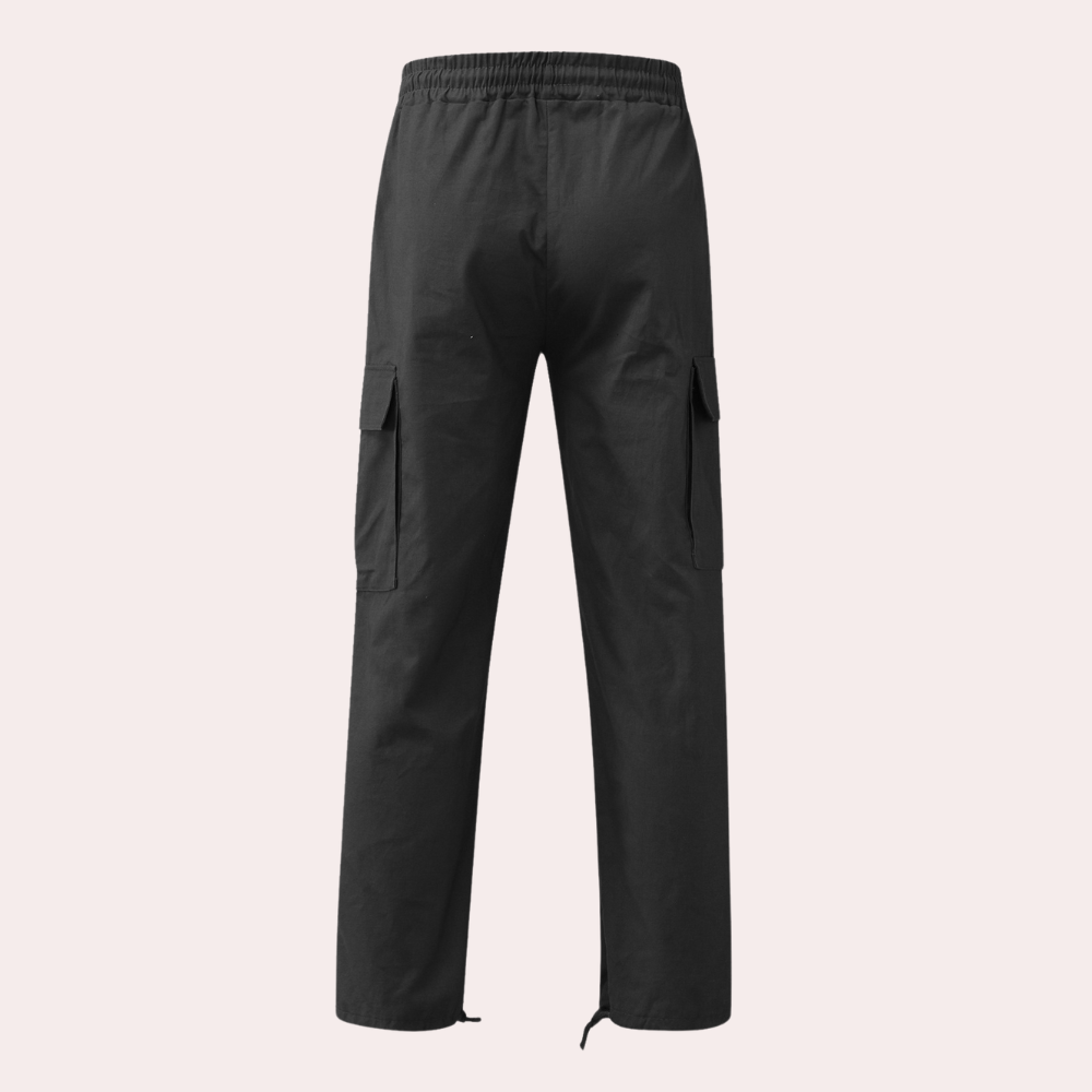 Heren Cargo Pants met Elastische Tailleband en Trekkoord