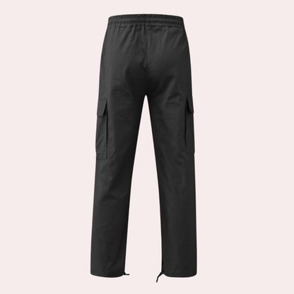 Heren Cargo Pants met Elastische Tailleband en Trekkoord