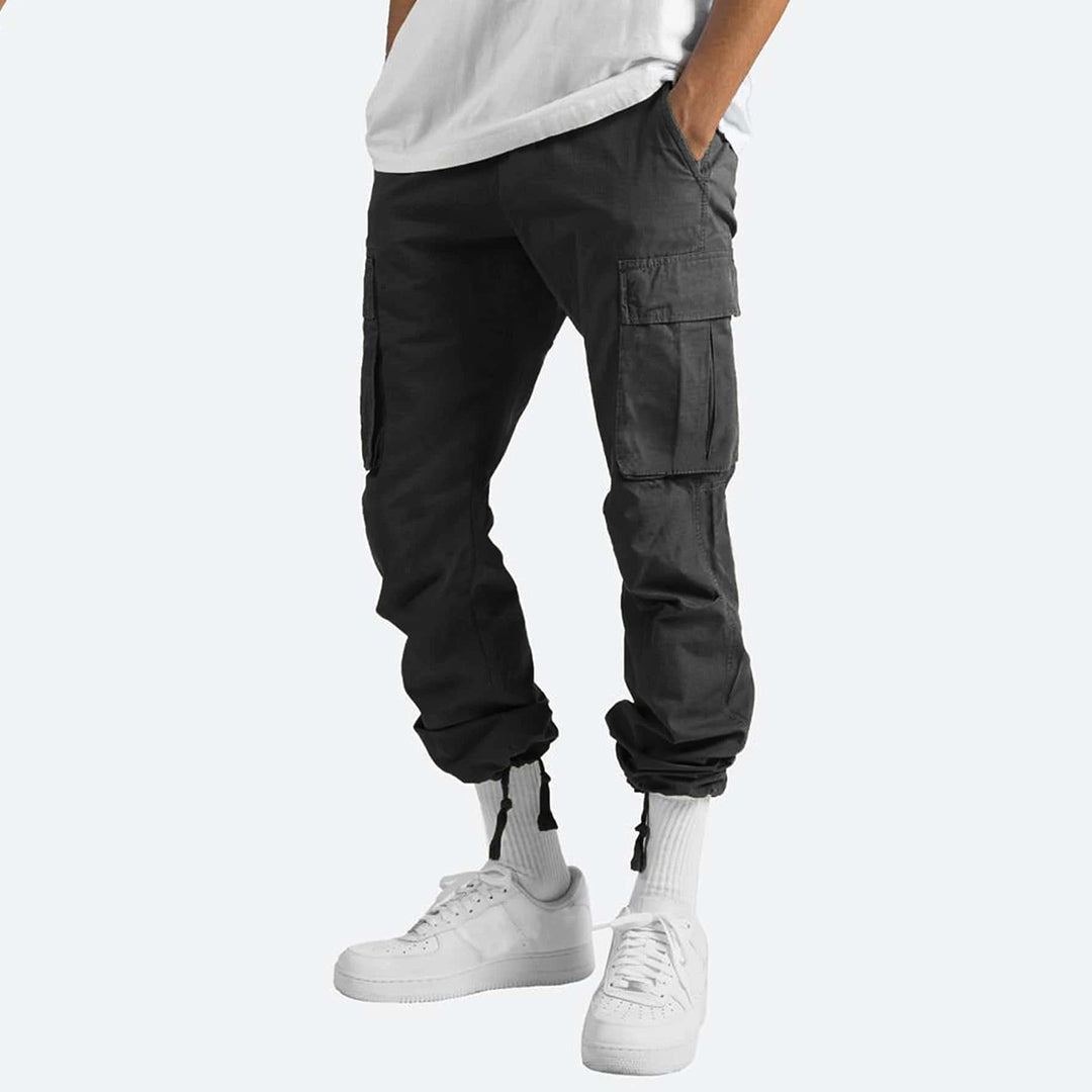 Heren Cargo Pants met Elastische Tailleband en Trekkoord