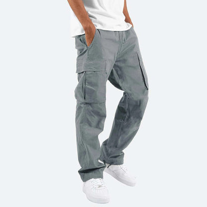 Heren Cargo Pants met Elastische Tailleband en Trekkoord