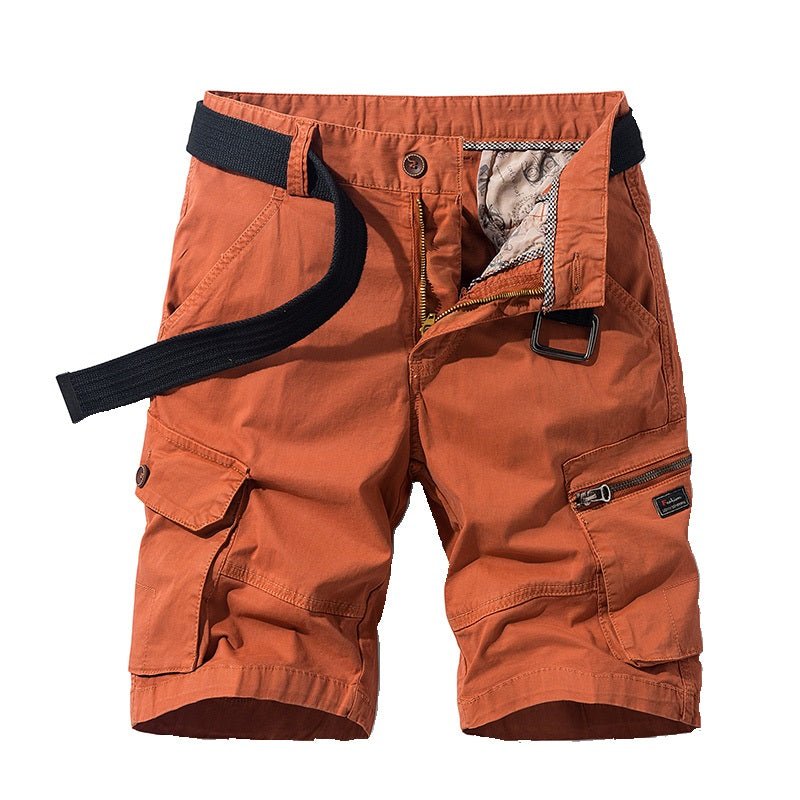 Heren Cargo Short met Cargozakken en Verstelbare Zoom Oranje