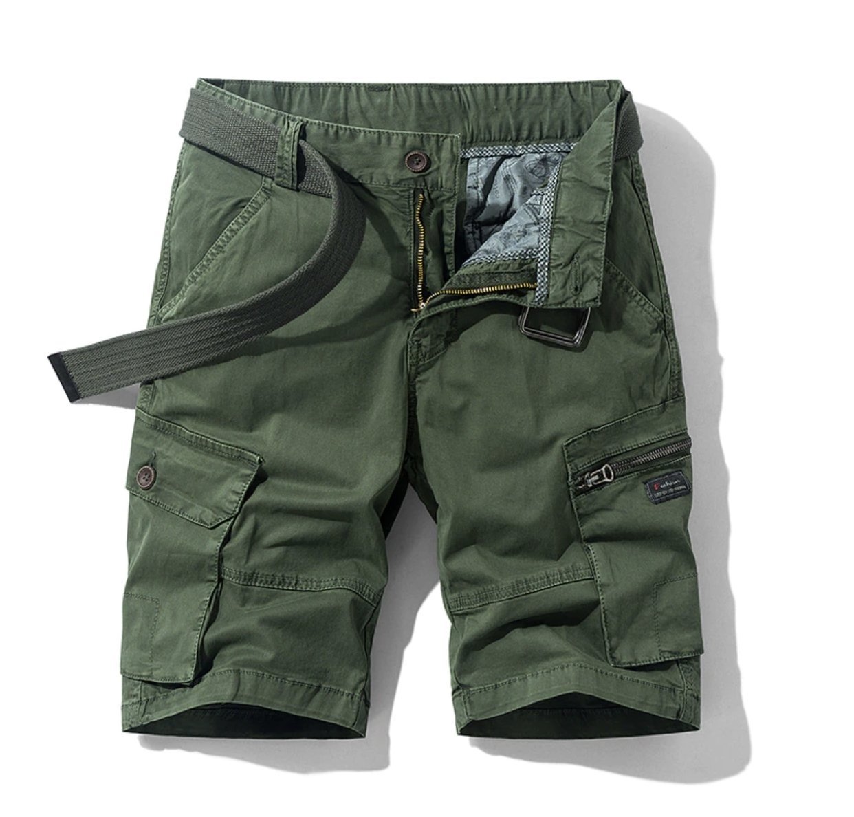 Heren Cargo Short met Cargozakken en Verstelbare Zoom Groen