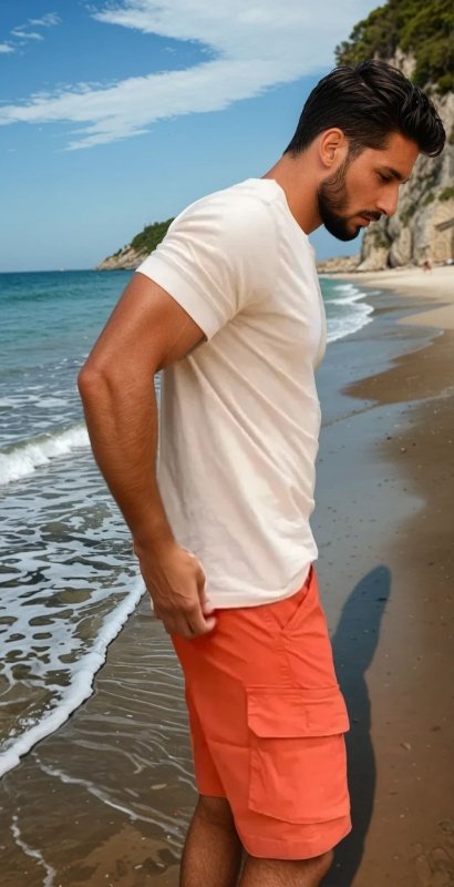 Heren Cargo Short met Cargozakken en Verstelbare Zoom