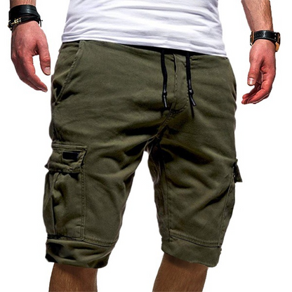 Heren Cargo Short met Trekkoord en Zijzakken Groen