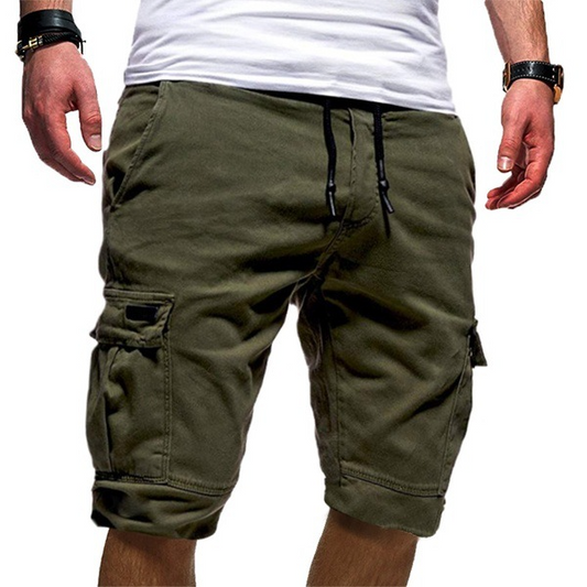 Heren Cargo Short met Trekkoord en Zijzakken Groen