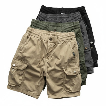 Heren Cargo Shorts met Elastische Taille en Zijzakken
