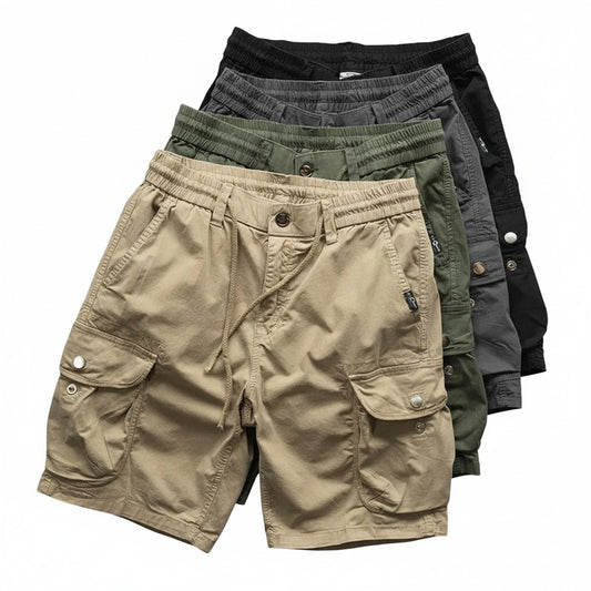 Heren Cargo Shorts met Elastische Taille en Zijzakken