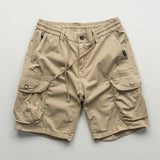 Heren Cargo Shorts met Elastische Taille en Zijzakken