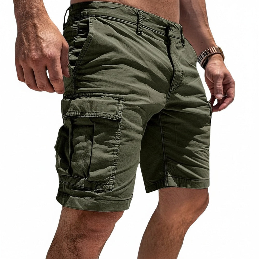 Heren Cargo Shorts met Meerdere Zakken en Straight Leg Fit